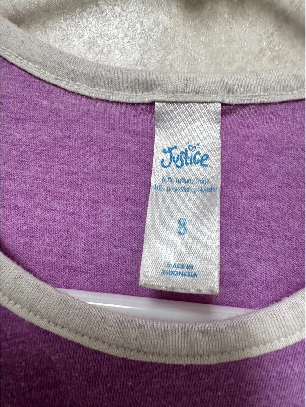 Justice Girls Purple Tank Top Department of Justice Athletics Graphic Size 8